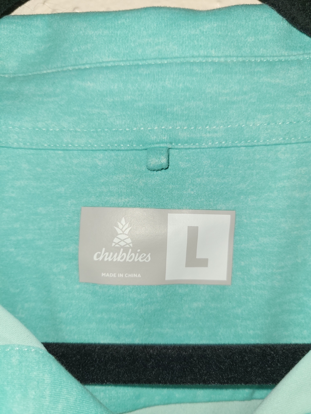 Chubbies Men’s Large Aqua Blue Performance Short Sleeve Button Up Shirt - Picture 2 of 6